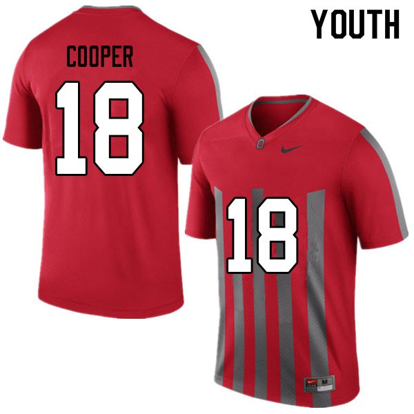 Ohio State Buckeyes #18 Jonathon Cooper Youth Stitched Jersey Throwback OSU74845